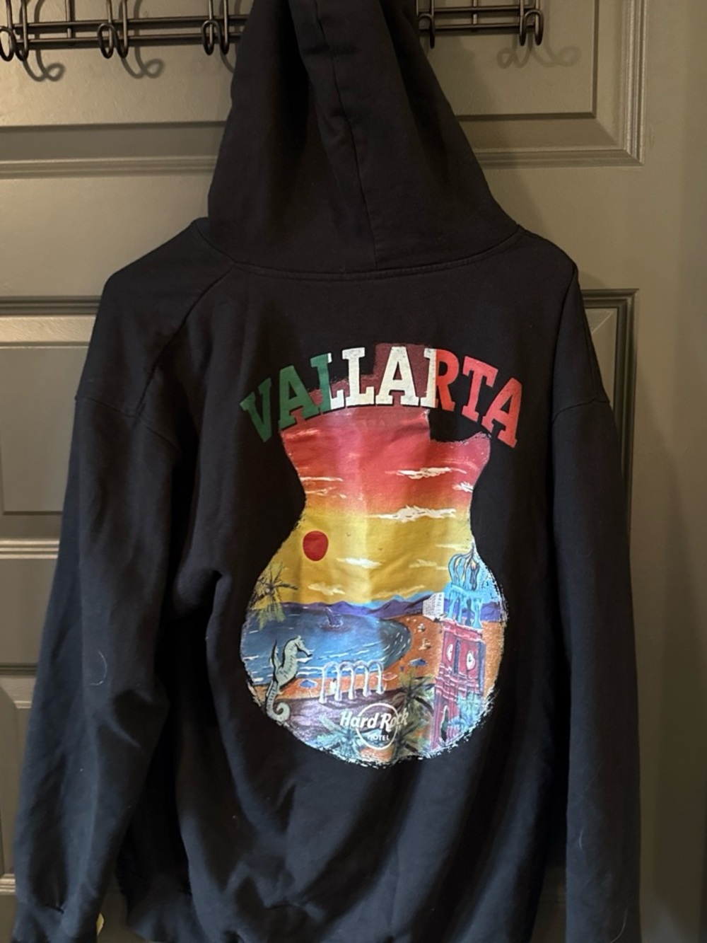 Hard Rock Hotel Vallarta Mexico Zip-Up Hoodie Sweatshirt Men's Size Large